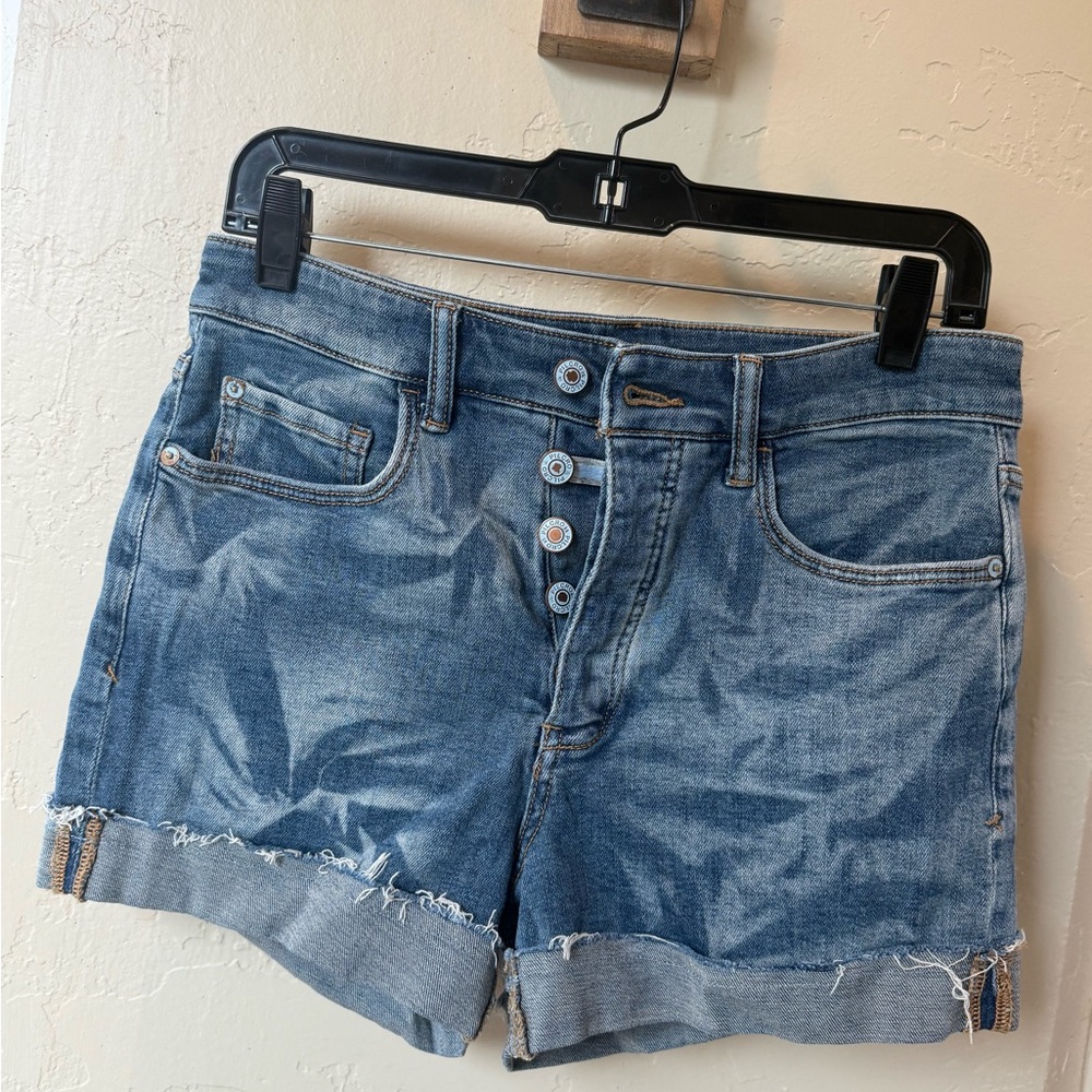 Anthropologie Pilcro Classic Denim Frayed Shorts Size 27